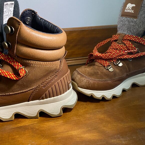 Sorel Kinetic Conquest Rain Boots Womens Sz 5 Tan/Brown Winter Hiking Walking - Picture 13 of 13